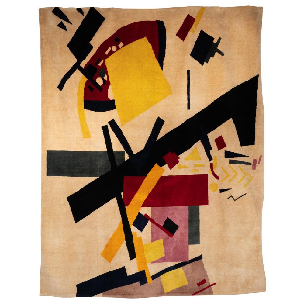 Wool Rug or Tapestry in the style of Malevitch