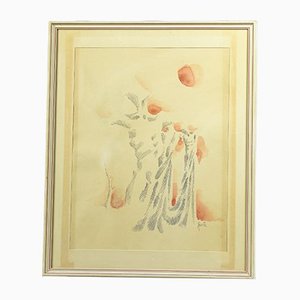 Work on Paper, Italy, 1960, Watercolor & Mixed Media, Framed-RAQ-1134396