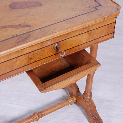 Work Table in Walnut Root, Italy, 1800s-XSG-1799135