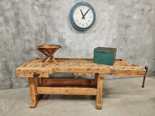 Workbench Side Table in Beech, 1930s-IFQ-2028289