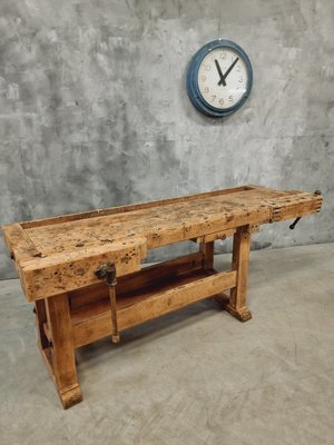 Workbench Side Table in Beech, 1930s-IFQ-2028289