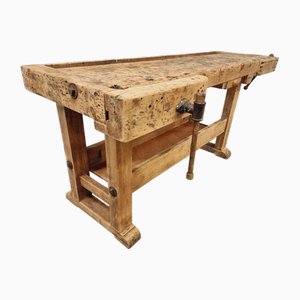 Workbench Side Table in Beech, 1930s-IFQ-2028289