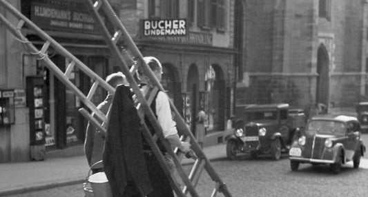 Workers Crossing the Street, Stuttgart Germany, 1935