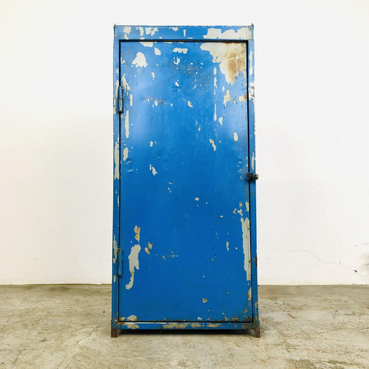 Workshop Cupboard in Blue Steel, 1950s