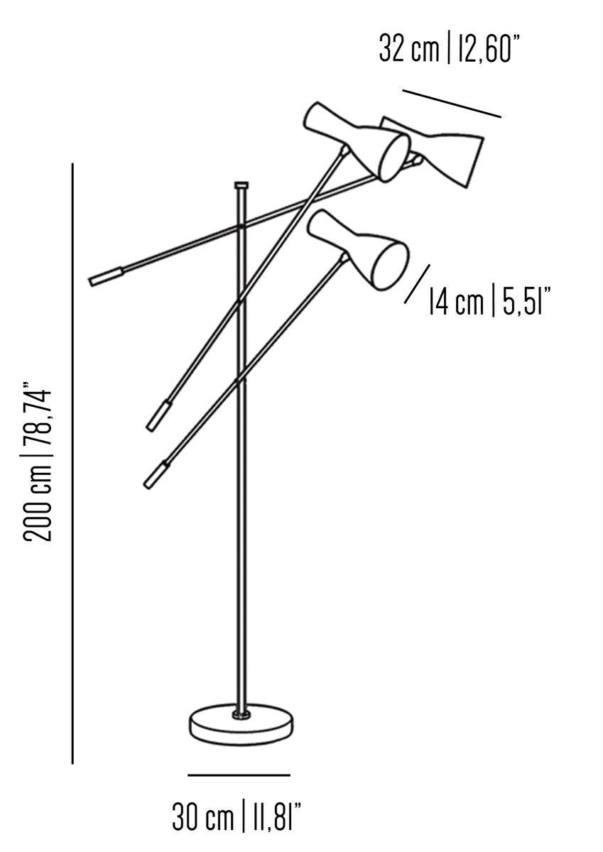 Wormhole Floor Lamp by Simone Calcinai for Brass Brothers