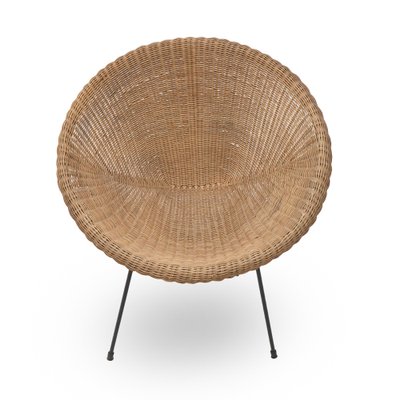 Woven Rattan Armchair, 1950s-EZ-1812664