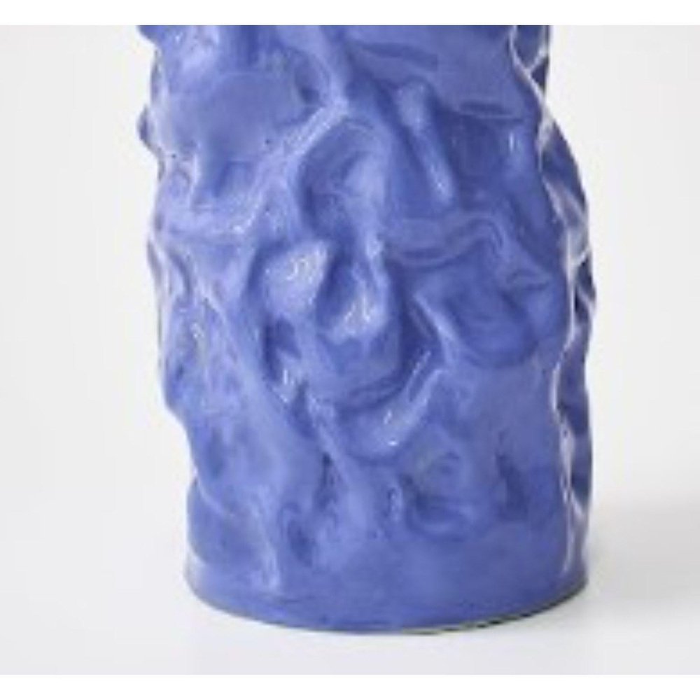 Wrinkled Blue Vase by Siup Studio