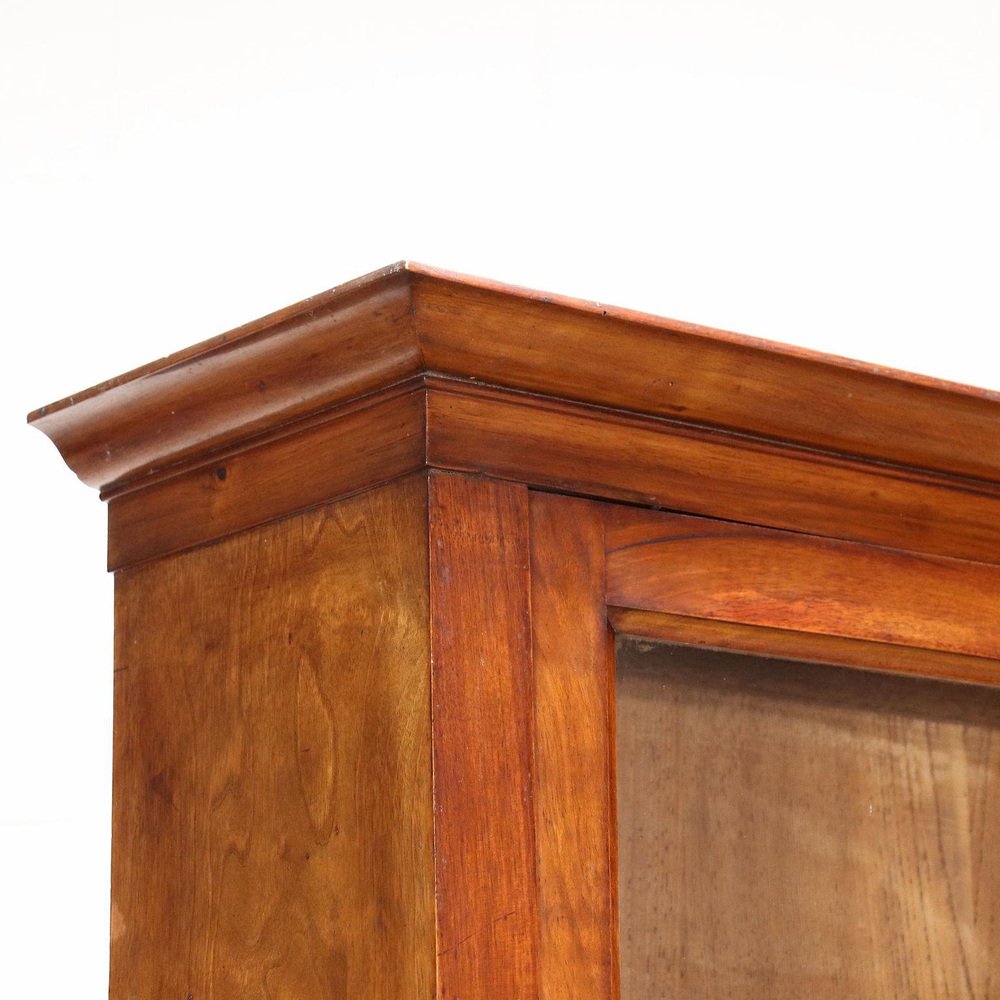 Writing Desk with Lift in Mahogany, Walnut & Glass, Italy, 1900s