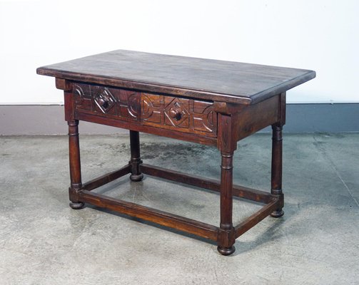 Writing Table with Two Drawers in Walnut, 1800s-OJE-1764167