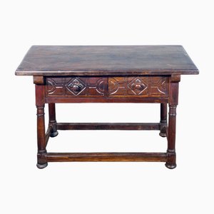 Writing Table with Two Drawers in Walnut, 1800s-OJE-1764167