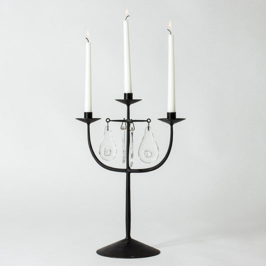 Wrough Iron Candelabra by Erik Höglund, 1960s