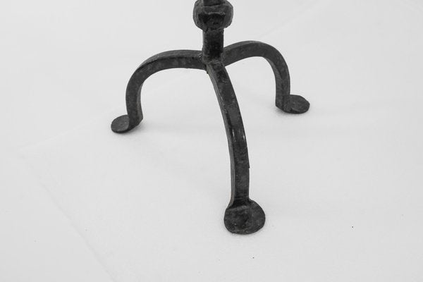 Wrought Brutalist Candleholders, France, 1930s, Set of 2-KQB-1426470