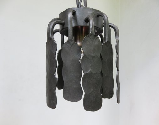 Wrought Iron and Copper Ceiling Lights, 1970s, Set of 2-EY-1010470