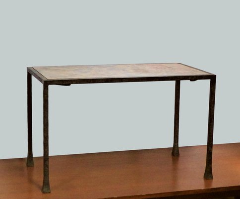 Wrought Iron and Marble Coffee Table-DQG-1009532