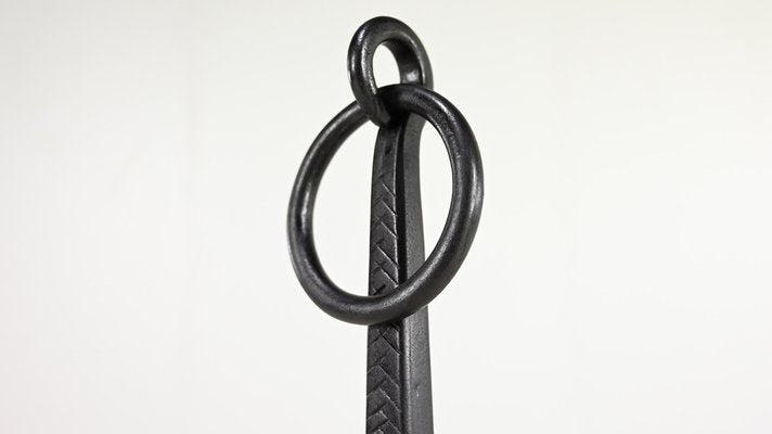 Wrought Iron Andirons, France, 18th Century, Set of 2-ERF-2040544