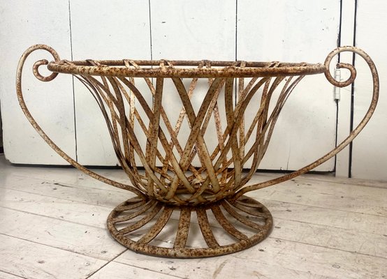 Wrought Iron Basket for Garden or Fireplace, 1960s-WZZ-1140592