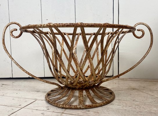 Wrought Iron Basket for Garden or Fireplace, 1960s-WZZ-1140592