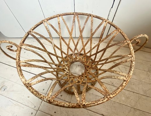 Wrought Iron Basket for Garden or Fireplace, 1960s-WZZ-1140592