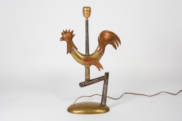 Wrought Iron Bird Table Lamp, 1940s-VRR-570512