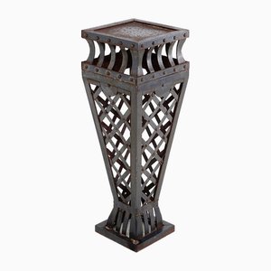 Wrought Iron Bolster Pedestal Table-NYF-2024139