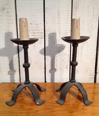 Wrought Iron Candelabras, Set of 2-BA-1365662