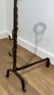 Wrought Iron Candle Stands, 1700s, Set of 2-BA-1776477