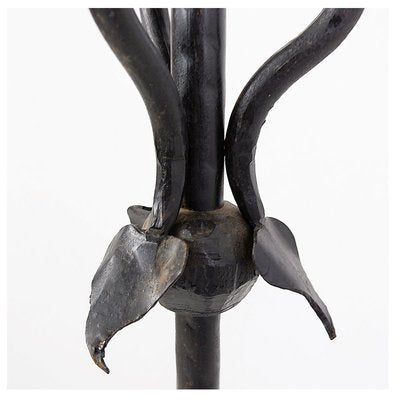 Wrought Iron Candlestick with Dragon Decoration, 1950s-JG-1775428