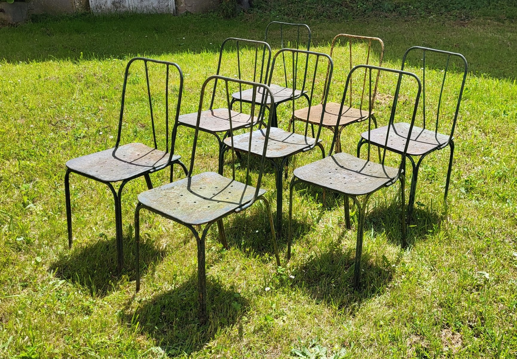 Wrought Iron Chairs, Jardin Du Luxembourg, 1950s, Set of 4