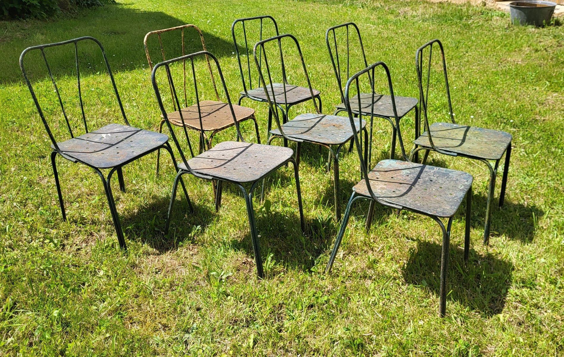 Wrought Iron Chairs, Jardin Du Luxembourg, 1950s, Set of 4