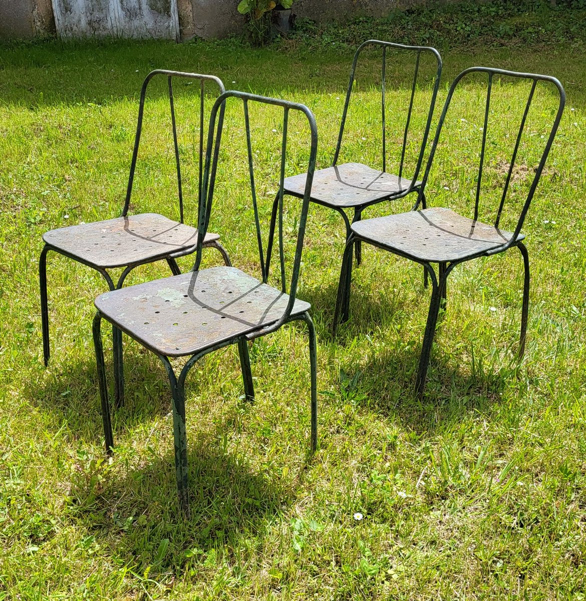 Wrought Iron Chairs, Jardin Du Luxembourg, 1950s, Set of 4