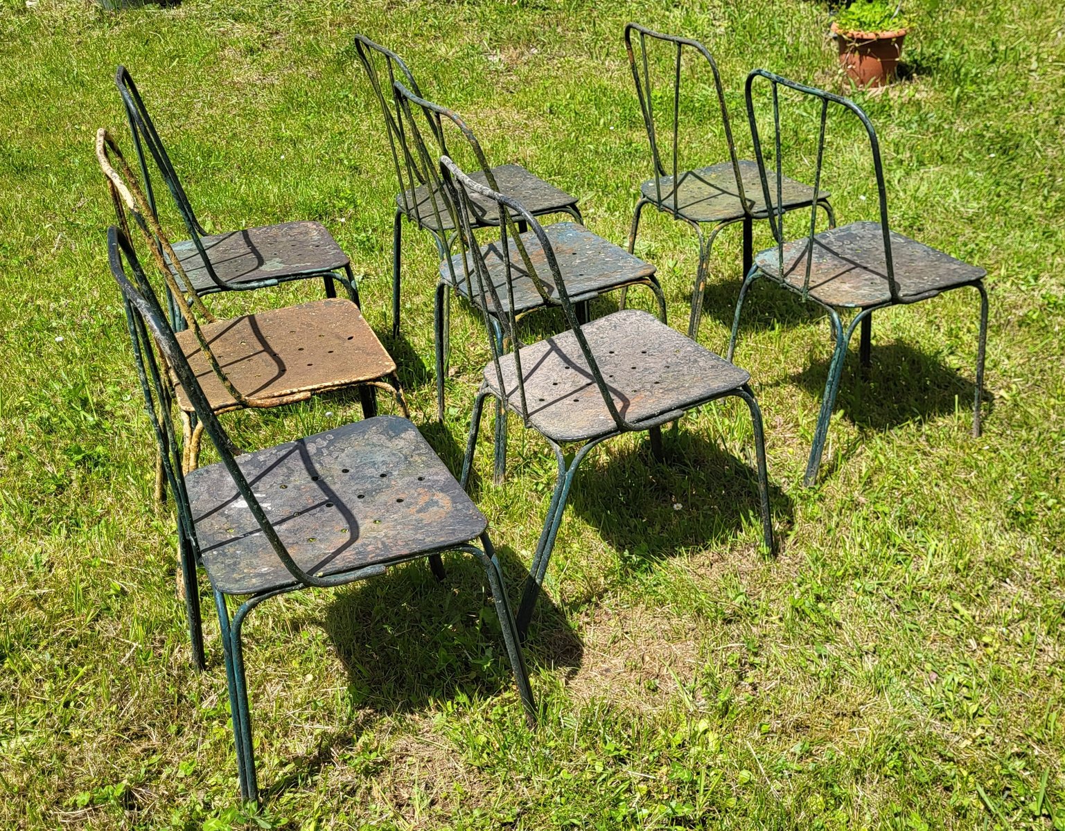 Wrought Iron Chairs, Jardin Du Luxembourg, 1950s, Set of 4