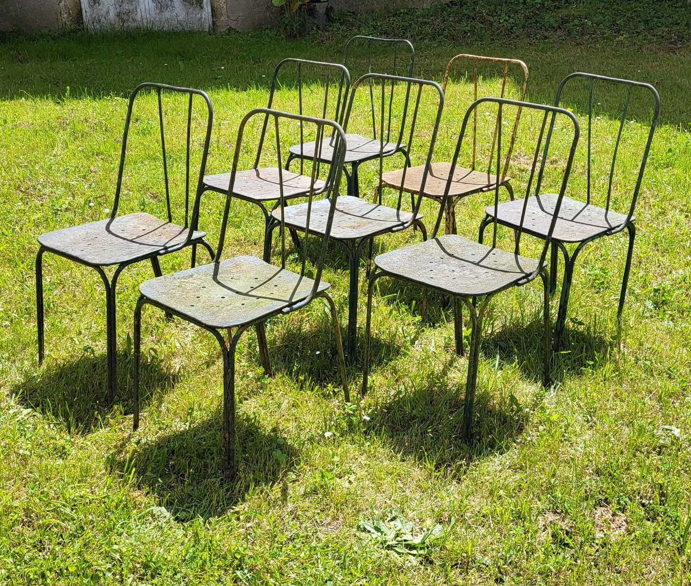 Wrought Iron Chairs, Jardin Du Luxembourg, 1950s, Set of 4