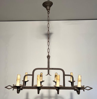 Wrought Iron Chandelier, 1940s-BA-1619807