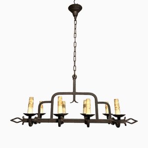 Wrought Iron Chandelier, 1940s-BA-1619807