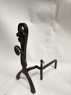 Wrought Iron Chenets, 1910s-VRR-1719419