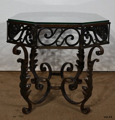 Wrought Iron Coffee Table, 1930s-RVK-1407423