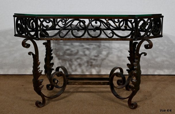 Wrought Iron Coffee Table, 1930s-RVK-1407423