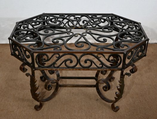 Wrought Iron Coffee Table, 1930s-RVK-1407423