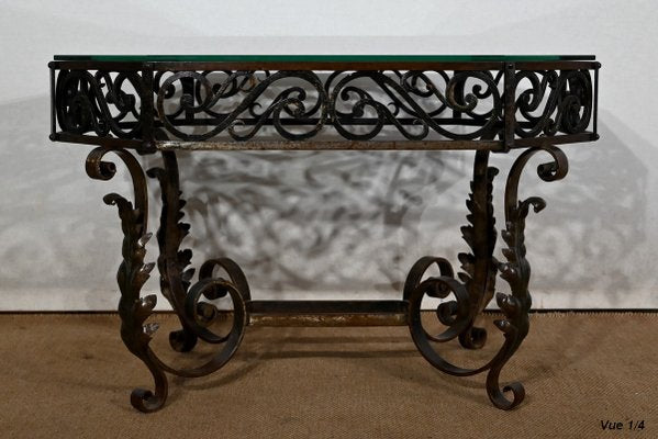 Wrought Iron Coffee Table, 1930s-RVK-1407423