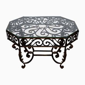 Wrought Iron Coffee Table, 1930s-RVK-1407423