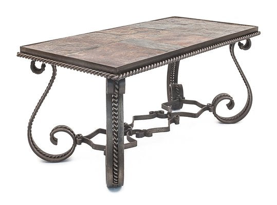 Wrought Iron Coffee Table, 1950s-JCN-1703646