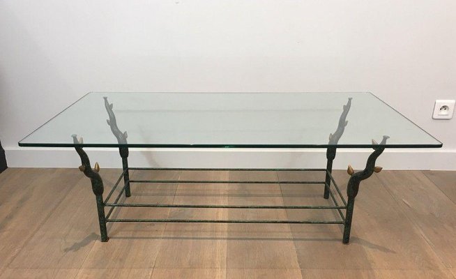 Wrought Iron Coffee Table in the style of Willy Daro-BA-1365817