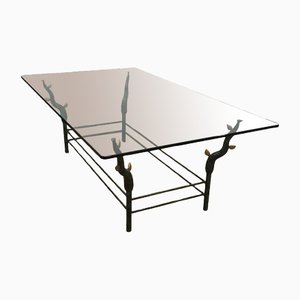 Wrought Iron Coffee Table in the style of Willy Daro-BA-1365817