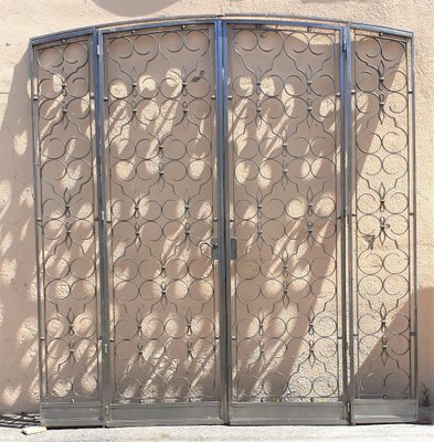 Wrought Iron Double Door by Charles Piguet, Early 1900s-SYQ-904403