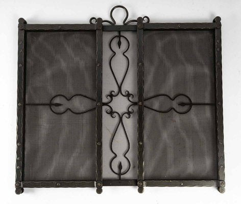 Wrought Iron Fire Screen, Early 20th Century-WFS-994126