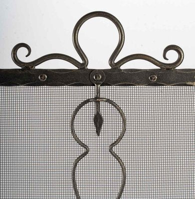 Wrought Iron Fire Screen, Early 20th Century-WFS-994126