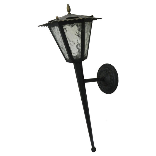 Wrought Iron & Glass Outdoor Lantern, 1970