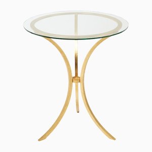 Wrought Iron Glass Table from Roger Thibier Gueridon, 1960s-YJA-1362269