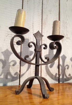 Wrought Iron Lamps, 1950s, Set of 2-BA-1365665