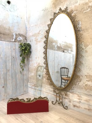 Wrought Iron Mirror, 1960s-UX-584891